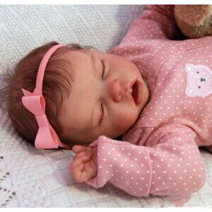 🆕18 Inch Girl Full Body Silicone Vinyl Lifelike Newborn Reborn  Baby Doll
